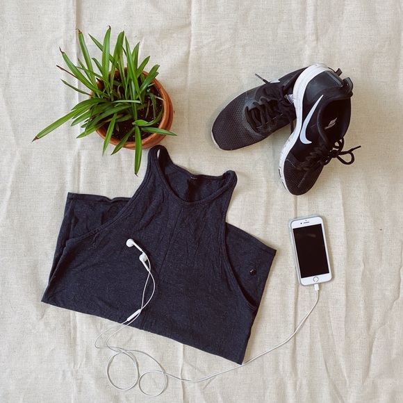 Grey High neck lululemon tank top